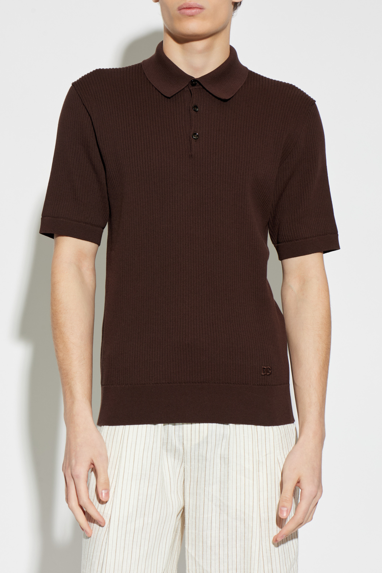 Dolce & Gabbana Polo with embroidered logo | Men's | Vitkac